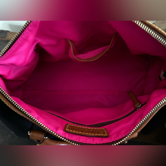Dooney & Bourke vintage handbag leather hot pink EC~ - Picture 11 of 16